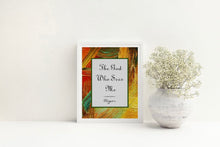 Ready to Frame Flat Card, The God Who Sees Me, Oil Texture, Hagar Quote, Religious Art, Bible Verse