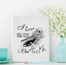 Print, The One Who Sees, Typography, Bible Verse Poster