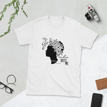 T-Shirt, Short-Sleeve, Unisex, The God Who Sees Me, Graphic Woman, Bible Verse, Typography,Faith T-shirt, Religious