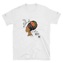 T-shirt, Short-Sleeve Unisex, The God Who Sees, Faith Tee, Hagar Quote, Woman and Colorful Turban, Genesis 16: 13, Religious T-shirt
