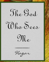 Ready to Frame Flat Card, The God Who Sees Me, Oil Texture, Hagar Quote, Religious Art, Bible Verse