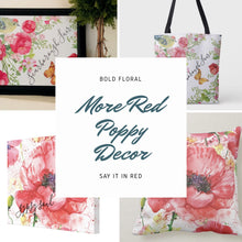 Canvas Print, Red Poppy Garden "Gypsy Soul" Floral, Wildflower, Wall Art