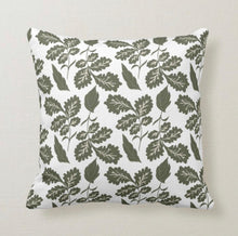 Leaf Pattern, Dark Grey, Botanic, Throw Pillow