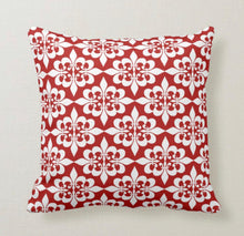 Throw Pillow, Christmas, Traditional Design, Red and White, Christmas Throw Pillow