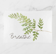 Glass Tray, Breathe, Green Fern, Trinket Tray