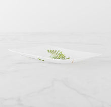 Glass Tray, Breathe, Green Fern, Trinket Tray