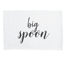 Couple's Pillowcase Set, "Big Spoon, Little Spoon", Black & White