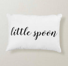 Couple Pillow Set of 2, Big Spoon, Little Spoon, Throw Pillow, Accent Pillow, Black & White, Fun, Romantic Bedding