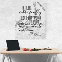 Dragonfly Poem Poster, Dragonfly Wall Art, Wall Decor
