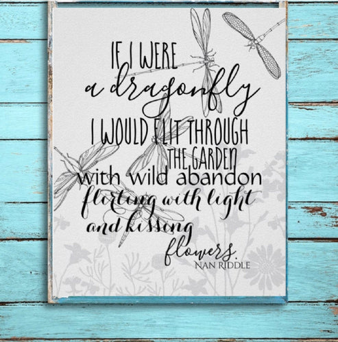 Dragonfly Poem Poster, Dragonfly Wall Art, Wall Decor