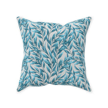 Throw Pillow, Yellow Sunflowers, Blue Leaves, Sunflower Pillow