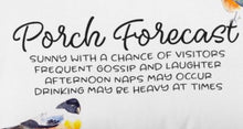 Porch Pillow, Porch Forecast, Words, Birds Pillow