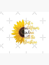 Shower Curtain, Sunflower Design, Just a Wildflower in love with the Sunshine