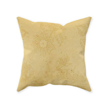 Throw Pillow, Tan, Sunflower Vintage Design