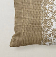 Porch Pillow, Burlap and Lace Design, Fireflies, Front Porch Swings, Throw Pillow