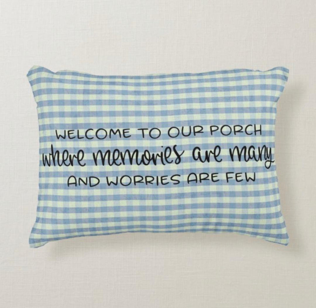 Porch Welcome Pillow 