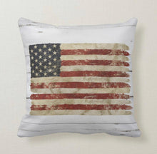 American Flag, Throw Pillow, Distressed Flag, Vintage Style Pillow, Americana Home Decor