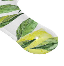 Lemon Glass Cutting Board Paddle, Lemon and Leaves, Yellow and Green, Lemon Pattern Kitchen Decor