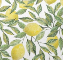 Lemon Throw Pillow, Lemon and Leaves, Yellow and Green, Lemon Pattern Home Decor