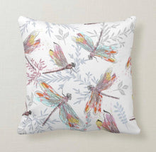 Dragonfly Pattern, Throw Pillow, Whimsical, Garden Inspired, Pillow