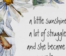 Daisy Wall Art, Quote, White Daisy, Yellow Daisy, Watercolor, Floral Poster Print