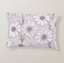 Daisy Throw Pillow, Orange and Blue Daisy Floral