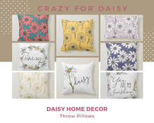 Daisy Pillow, White Daisy, Rectangle, 12 X 16, Tan, Floral Pattern Throw Pillow