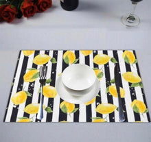 Lemon Glass Coaster, Lemon and Stripe "When Life Gives You Lemons Make Lemonade" Lemon Home Decor Coaster, Paperweight