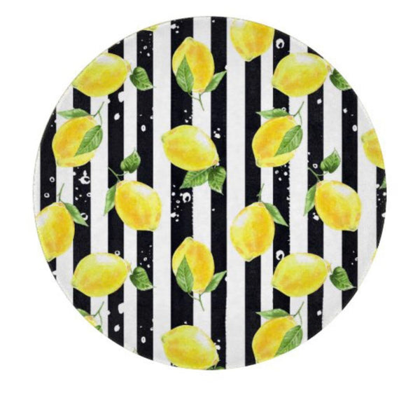 Lemon, Glass Cutting Board, Circle 12