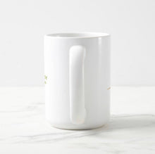 Mug "Breathe" Watercolor Fern, 11oz White Mug, Inspirational Gift