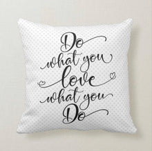 Boho Throw Pillow, Hippie Van, "Don't Worry Be Happy" Polka-Dot Design