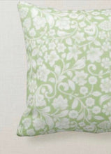 Christmas Damask Pillow, Mint Green and White Throw Pillow