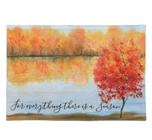 Autumn Greeting Card, Flat, Set of 3, Quote "For everything there is a season." Watercolor Fall Landscape, Fall Greeting Card to Frame, 5 X 7, Blank