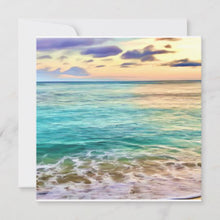 Ocean Flat Card, Blue Water Heaven, Hawaii Beach, Coastline, Photography Art, Tropical Island, Turquoise Ocean