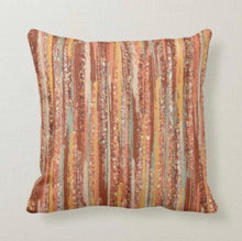 Fall Pillow, Watercolor Strokes, Blush, Yellow, Mint Green, Pillow and Cover, Earth Tones, Autumn Home Decor