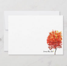 Autumn Greeting Card, Flat, Set of 3, Quote "For everything there is a season." Watercolor Fall Landscape, Fall Greeting Card to Frame, 5 X 7, Blank