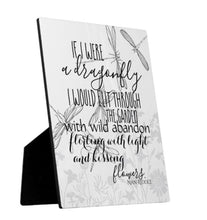 Dragonfly Tabletop Plaque with Easel, Quote, If I Were a Dragonfly 8 X 10 or 5 X 7, Whimsical Home Decor, Dragonfly Decor