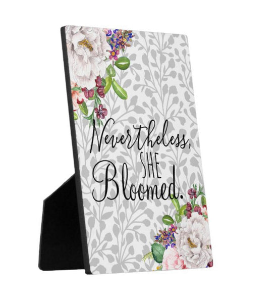 Floral Tabletop Plaque 