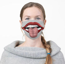 Face Mask, Stick Your Tongue Out, Big Mouth, Men and Women Funny Mask, Halloween Smile Mask