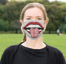 Face Mask, Stick Your Tongue Out, Big Mouth, Men and Women Funny Mask, Halloween Smile Mask