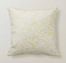Dragonfly Pillow, Gold Damask, Pillow and Insert