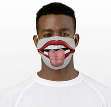 Face Mask, Stick Your Tongue Out, Big Mouth, Men and Women Funny Mask, Halloween Smile Mask