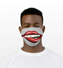 Face Mask "Chewing on Lips" Big Mouth, Men and Women Funny Mask, Halloween Smile Mask