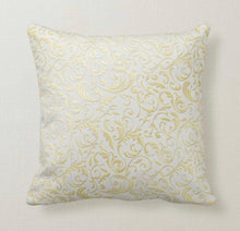 Dragonfly Pillow, Gold Damask, Pillow and Insert