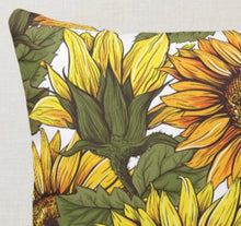 Sunflower Pillow, Pillow and Insert, 16 X 16, Totally Washable, Sunflower Home Decor, Front Porch Pillow, Floral Pillow