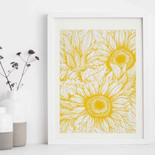 Sunflower Wall Art, Sunflower Print, Poster, Ready to Frame, Sunflower Wall Decor, Sunflower Home Decor, Sunflower Floral Print