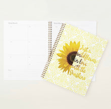 Sunflower Customizable Planner, "Just a Wildflower in Love with the Sunshine, Daily Planner, Weekly Planner, Sunflower Journal