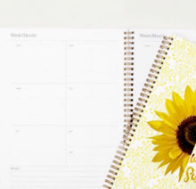 Sunflower Customizable Planner, "Just a Wildflower in Love with the Sunshine, Daily Planner, Weekly Planner, Sunflower Journal