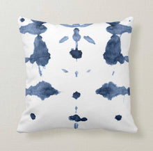 Shibori Design Throw Pillow, Square, Indigo, Boho Home, Boho Pillow, Washable, Size 16 X 16