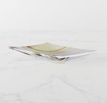 Abstract Glass Tray, Trinket Dish "Sunset" Abstract Design, Spa Bathroom, Elegant Escape